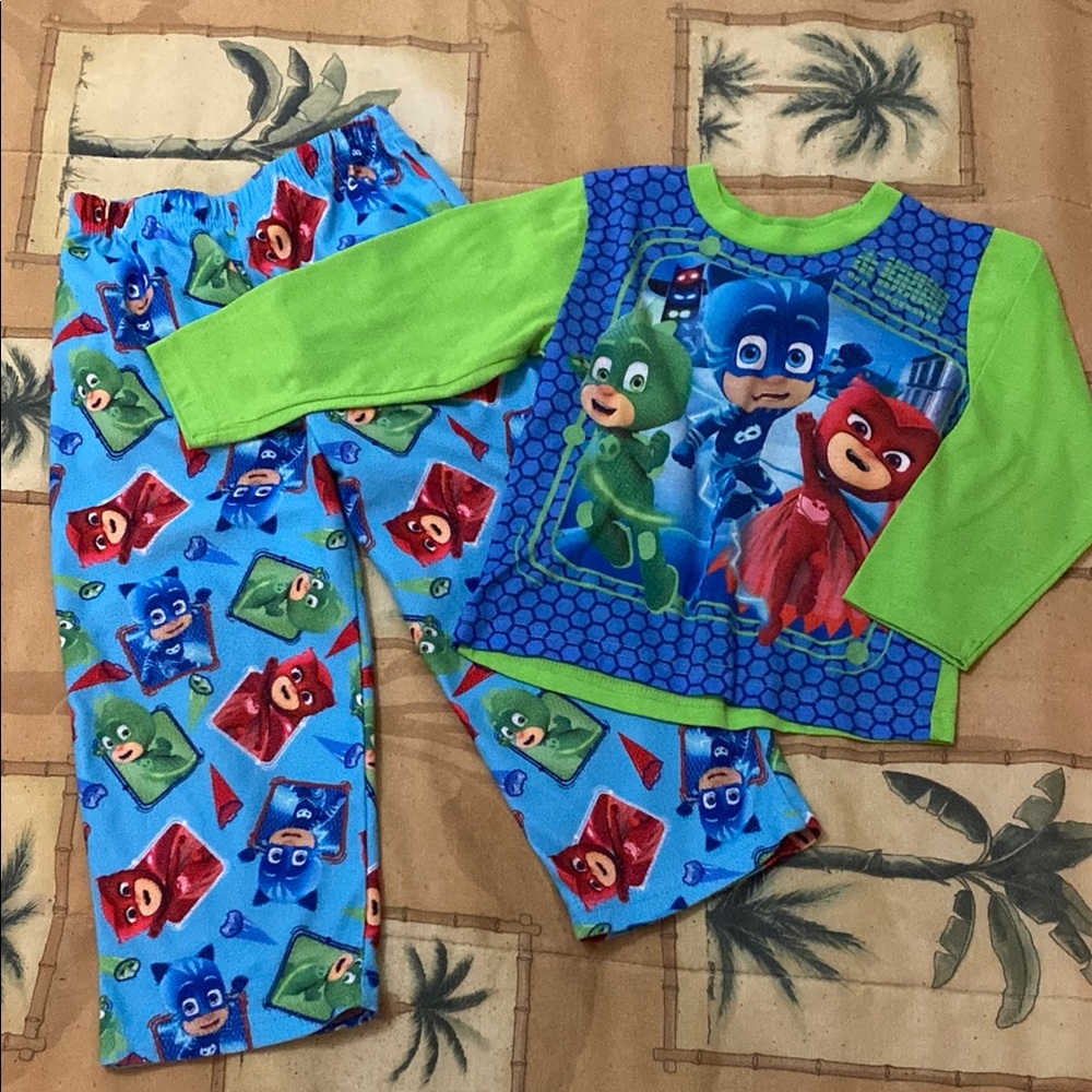 PJ Masks Kids Pajamas - Blue and Green